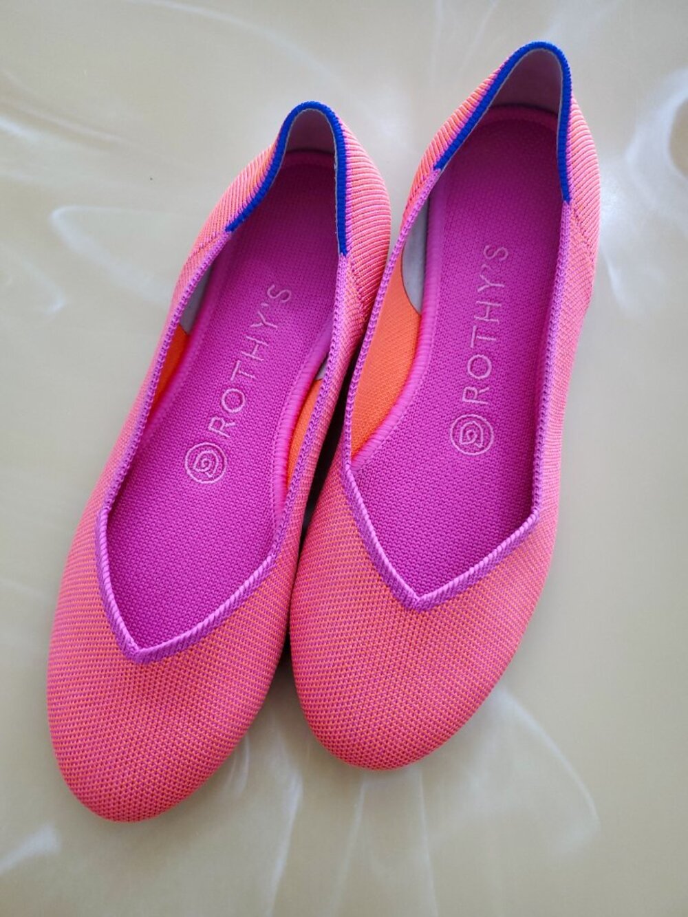 Rothy’s The Flat Tropical Pink Limited Edition Women’s Slip On Flats Size 6.5 - Picture 3 of 13